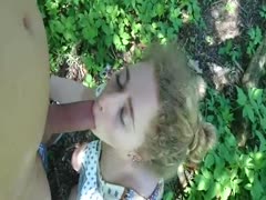 Barely legal teen got fucked outdoors by huge cock